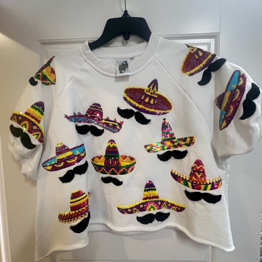 Queen of Sparkles Sombrero and Mustache top